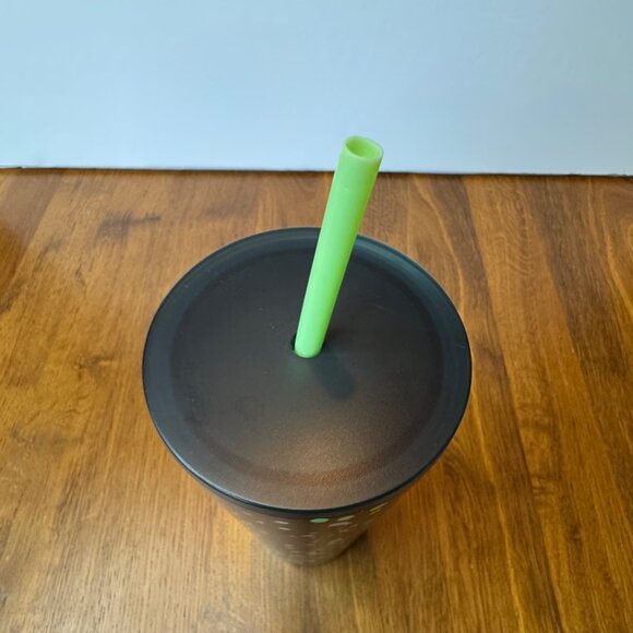 STARBUCKS 2020 Holiday Steel Tumbler 24 Oz Confetti Dots Green Limited Edition - Picture 4 of 6